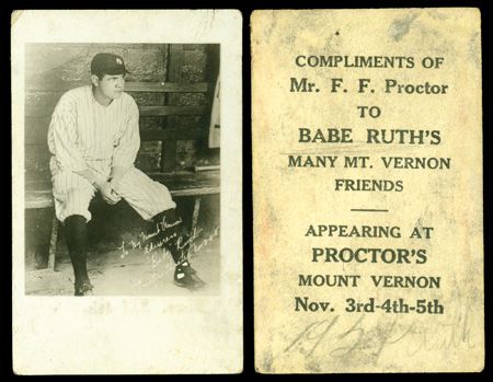 1924 Proctor Ad Card Babe Ruth